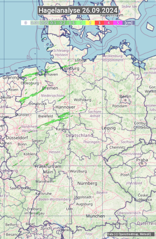 Karte mit Unwetteranalyse